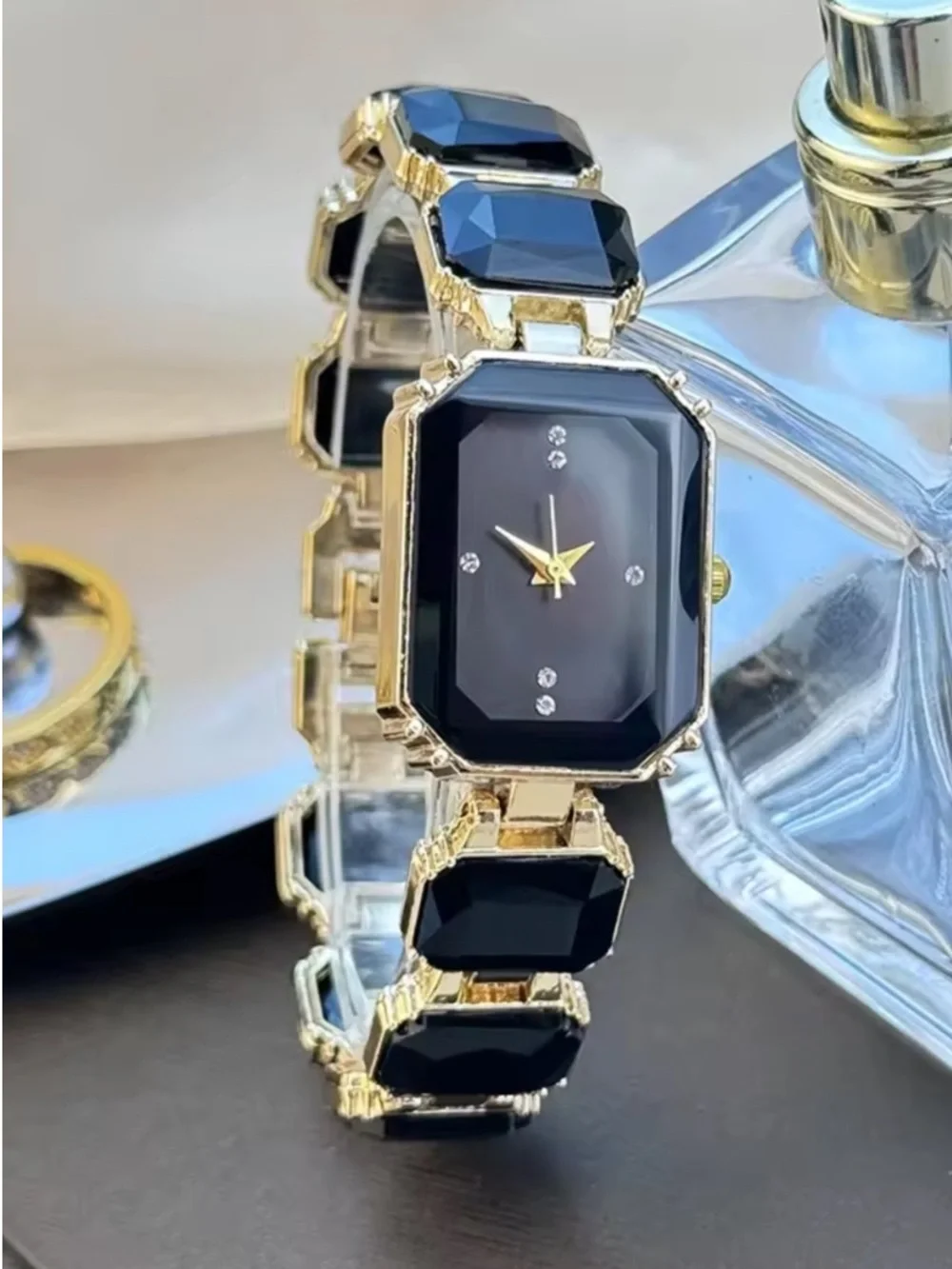 Maison Noir Crystal Link Bracelet Watch